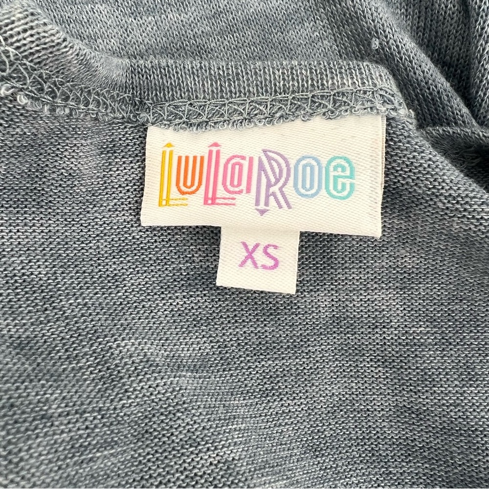 Lularoe Vest Womens XS Blue White Joy Duster Sweater Sleeveless Cardigan Ladies - Picture 9 of 10